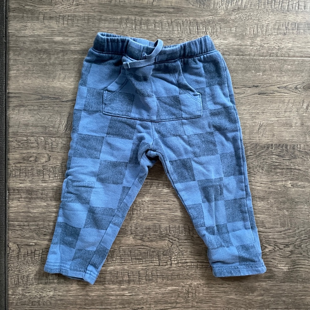 Tea Collection Blue Checkered Sweats